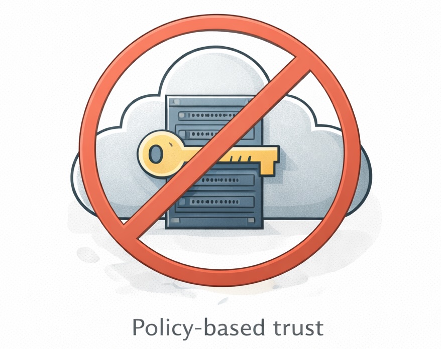 Zero-knowledge is not policy-based trust